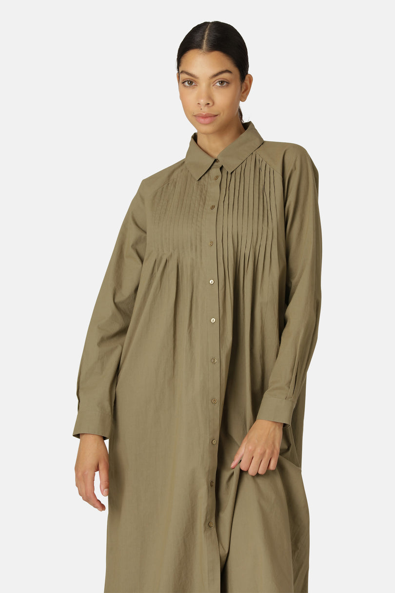 Ilse Jacobsen Long Women's Dress Olive | OWBMXD-923