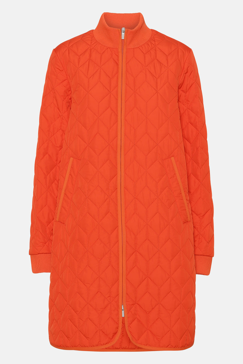 Ilse Jacobsen Padded Quilt Women's Coats Orange | GVSYKX-810