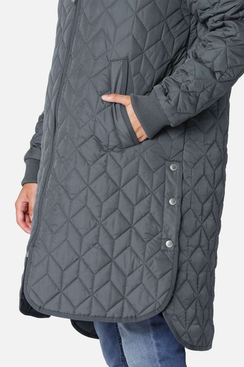 Ilse Jacobsen Padded Quilt Women's Coats Navy | PEDVHY-209