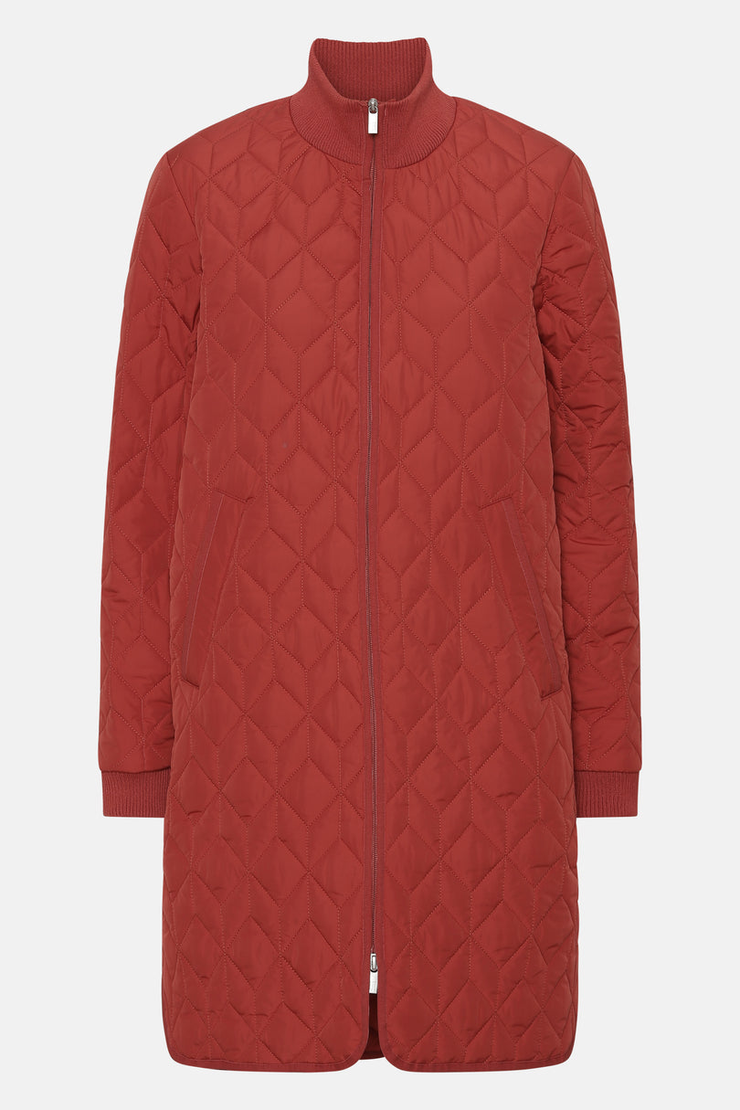 Ilse Jacobsen Padded Quilt Women's Coats Dark Red | STHFCJ-941