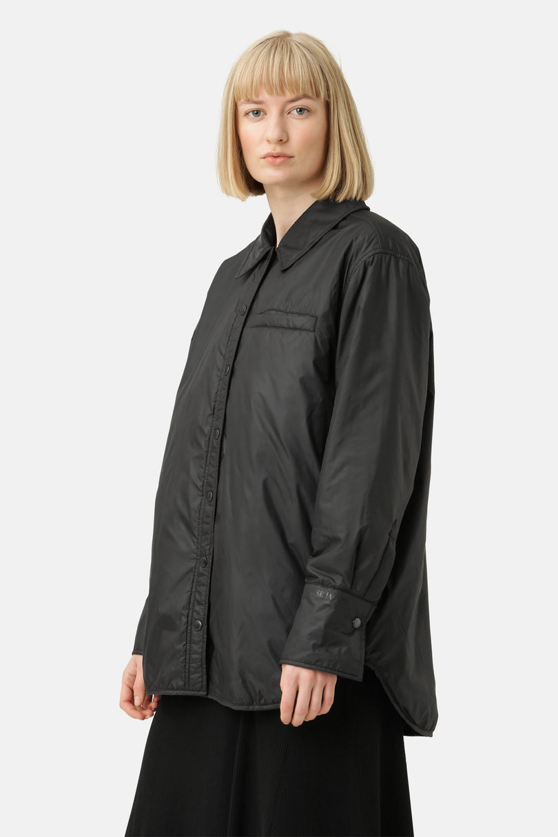 Ilse Jacobsen Padded Women's Shirts Black | IKMRVD-613