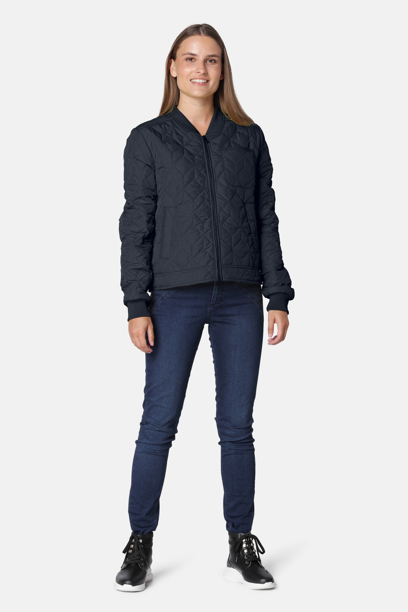 Ilse Jacobsen Quilt Women\'s Jackets Dark Indigo | SQEOGI-136