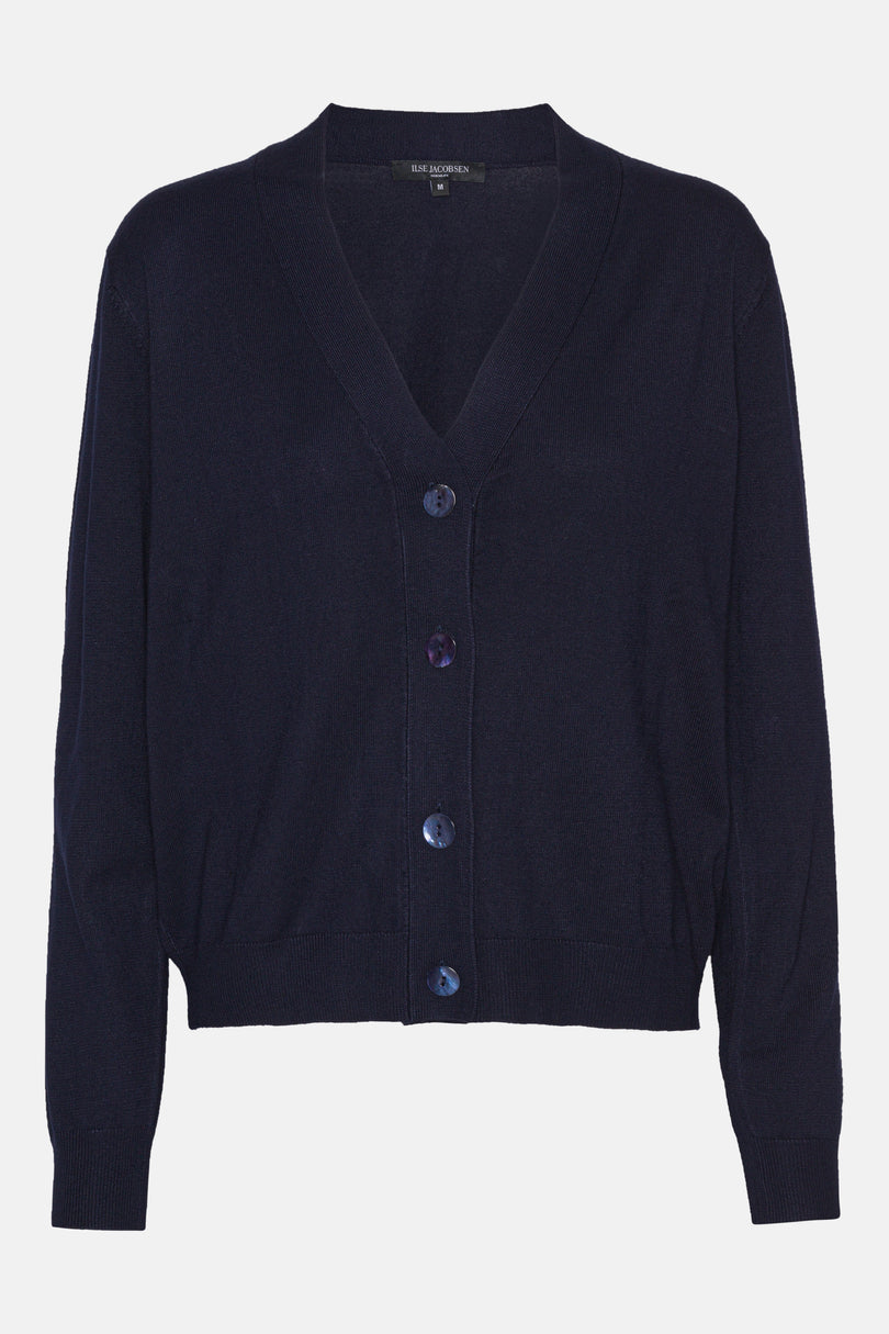 Ilse Jacobsen Women's Cardigan Dark Indigo | AOWKYR-053