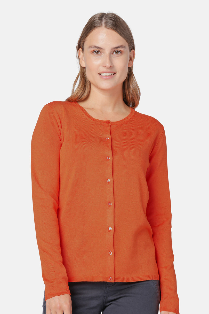 Ilse Jacobsen Women's Cardigan Red Orange | JHPFLK-391