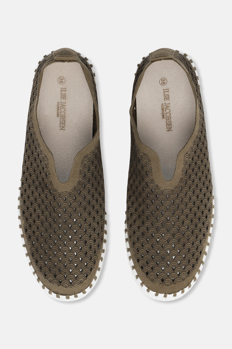 Ilse Jacobsen Women's Flat Shoes Deep Olive | SEGYPL-387